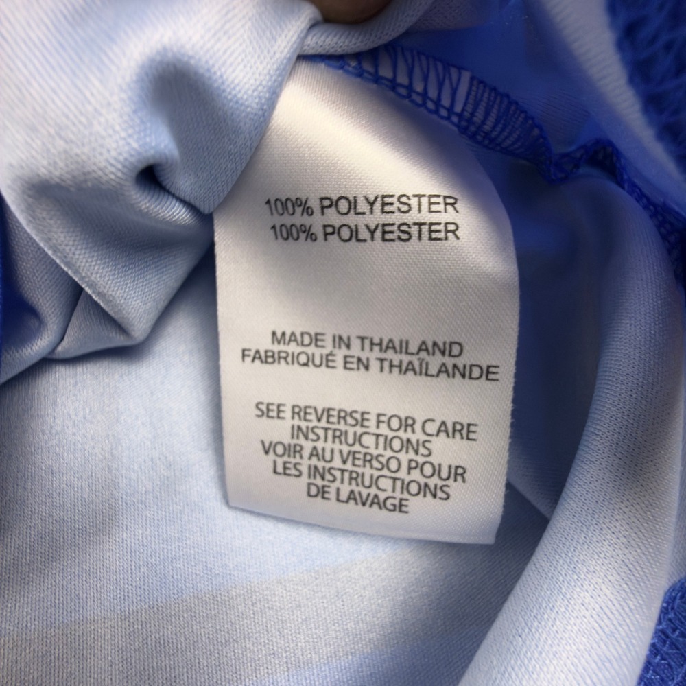 Black Clover Live Lucky Mens XL Blue Striped Performance Golf Polo Shirt - Picture 5 of 6